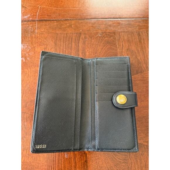 GUCCI Leather TriFold Vintage Wallet*Black Leather*Excellent Condition - Picture 9 of 15